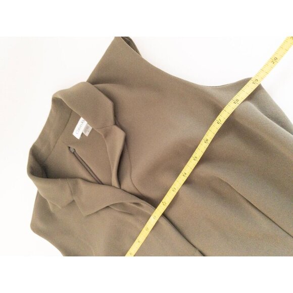 Calvin Klein Sleeveless Olive Green Womens Midi Dress Size 8 Professional Attir - Picture 11 of 11